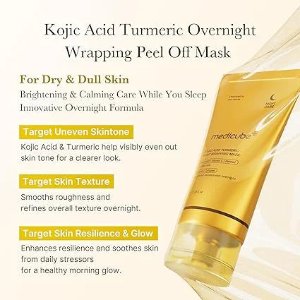 Medicube Kojic Acid Turmeric Overnight Wrapping Peel Off Mask