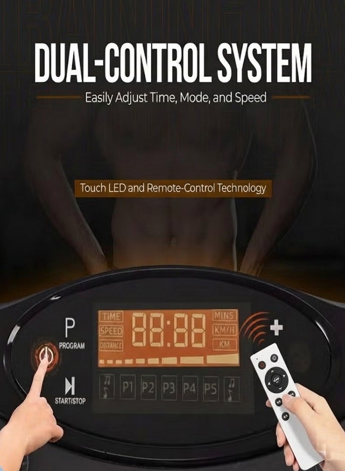 Vibration Plate Exercise Machine with 2 Resistance Bands, Whole Body Vibration Platform